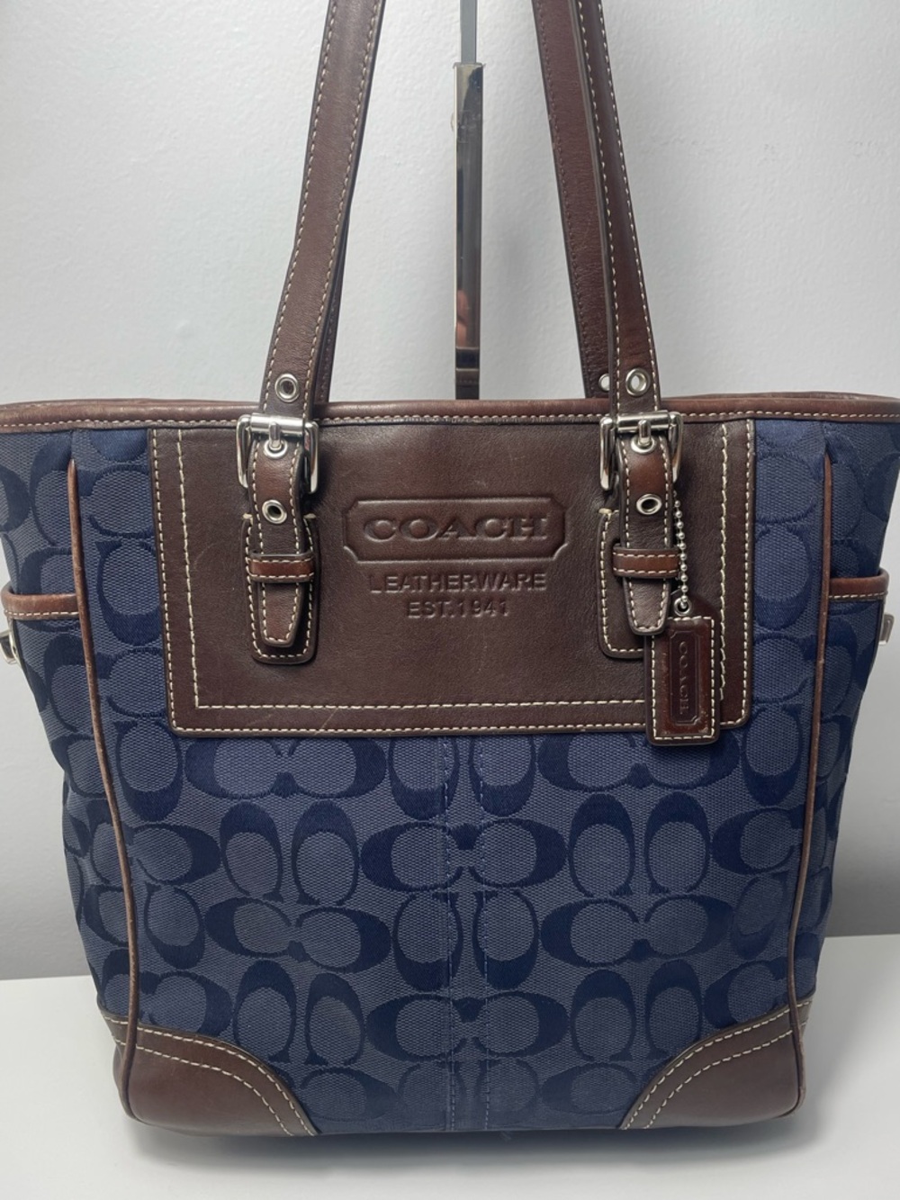 2007 Coach Signature Jacquard Tote COA
